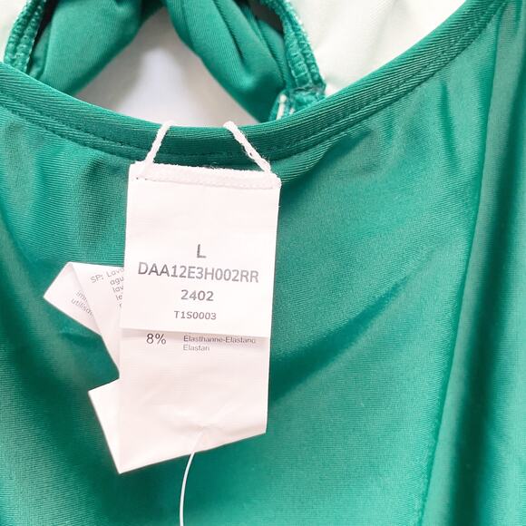 Cupshe Women's Twist Front Cutout One Piece Swimsuit Green Size Large - Picture 6 of 7